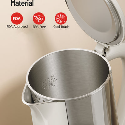 TaoTronics Electric Kettle 1.7L 1500W for Tea and Coffee, BPA-Free, Auto Shut-Off PE-EK022