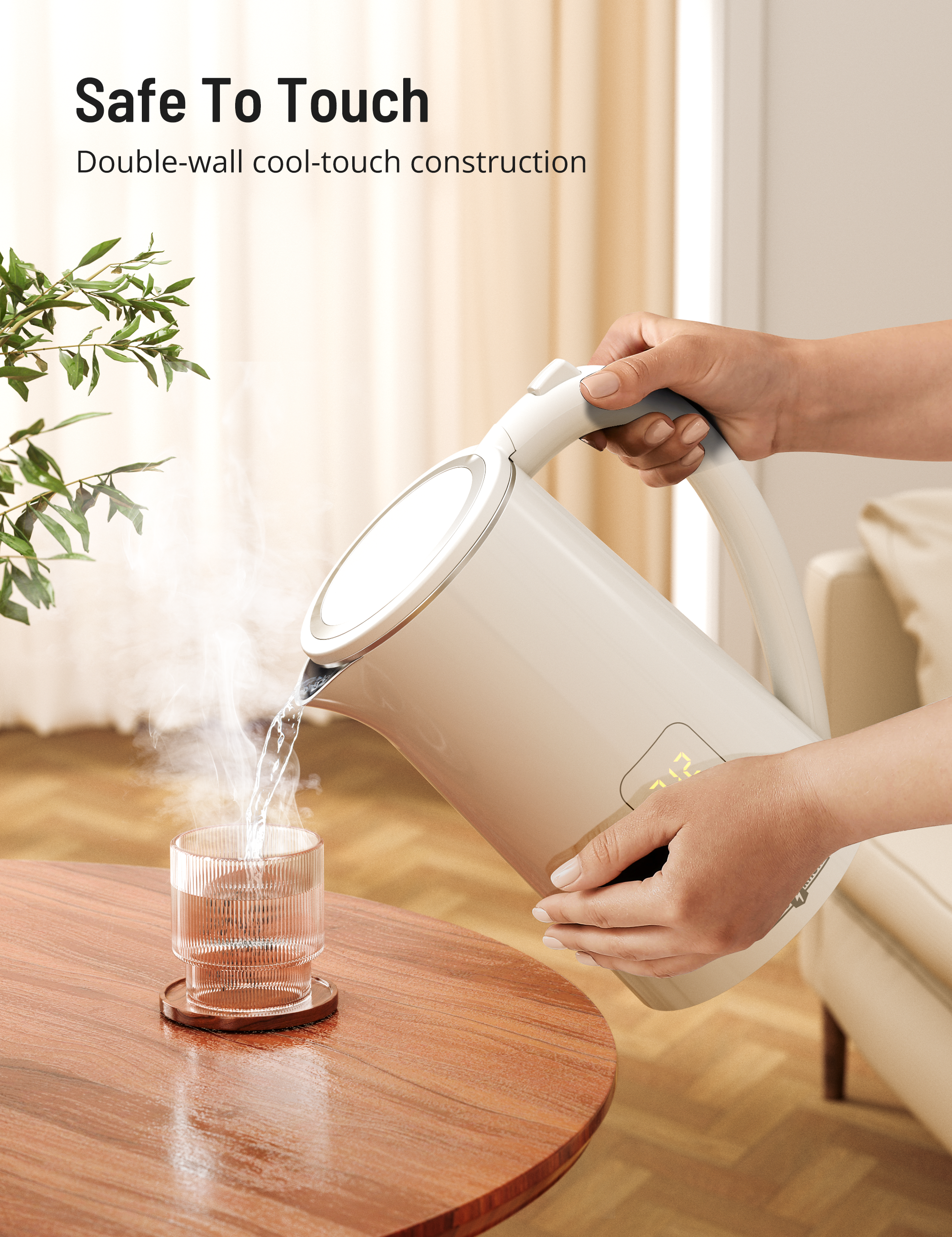 TaoTronics Electric Kettle 1.7L 1500W for Tea and Coffee, BPA-Free, Auto Shut-Off PE-EK022