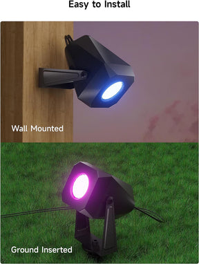 TaoTronics Outdoor Spot Lights , IP65 Waterproof Outdoor Lights RGB Color Changing Spotlight