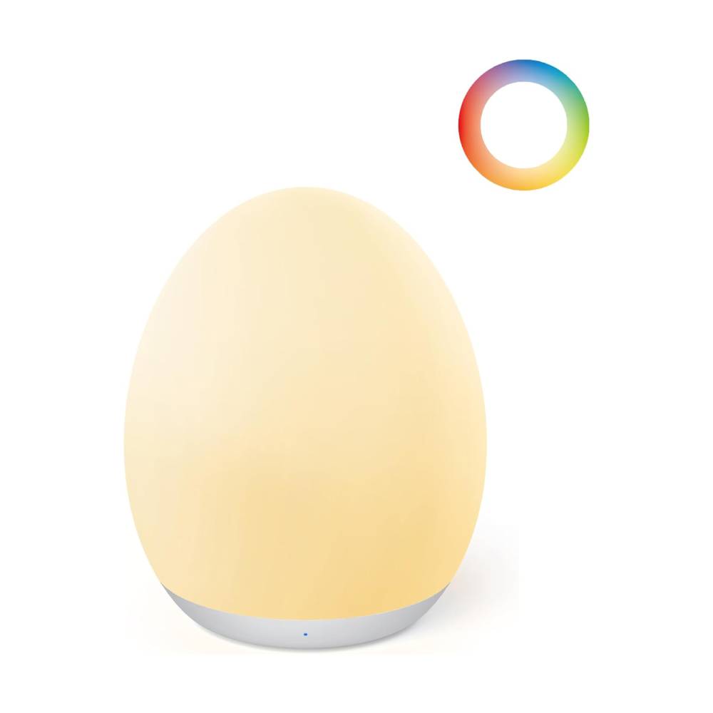 JolyWell Night Light for Kids, Egg Light for Nursery with 7 RGB Colors Changeable & Stepless Dimming