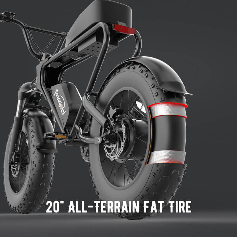 2024 Off Road Mountain Electric Bike 20'' Fat tires 1200W Powerful Motor