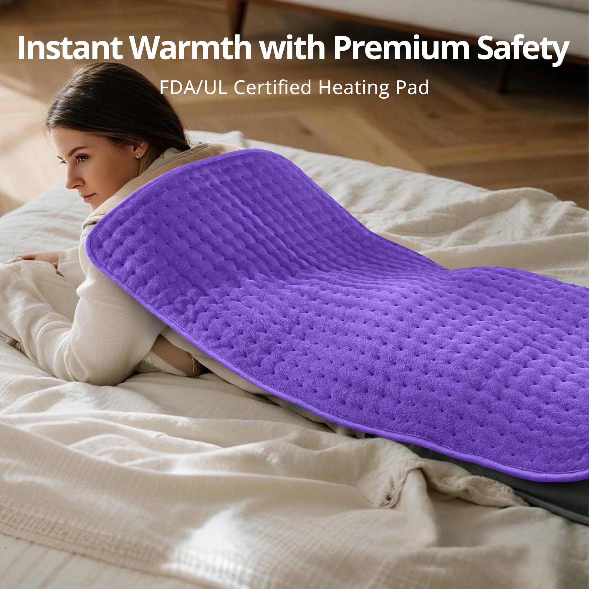 Siinsay Heating Pad, Electric Heating Pad for Back Pain Relief, 17*33 in WM