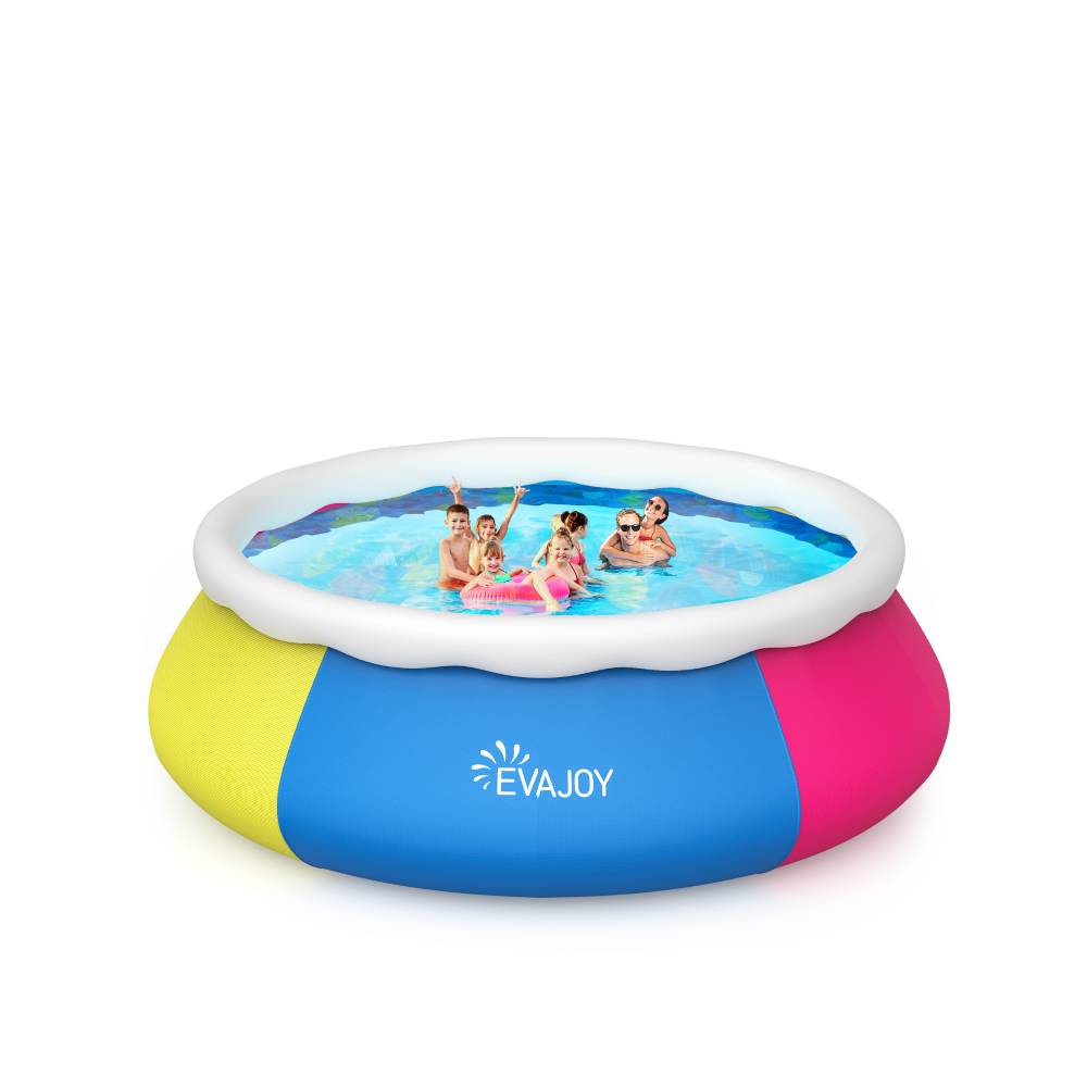 EVAJOY 15ft *35in Inflatable Swimming Pool Include Filter Pump, Ground Cloth and Cover