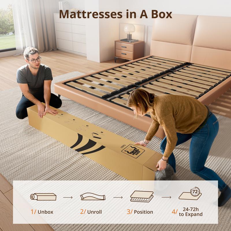 TaoTronics X EvaStar Home 12 inch Queen Boxed Hybrid Mattress EE-BF007