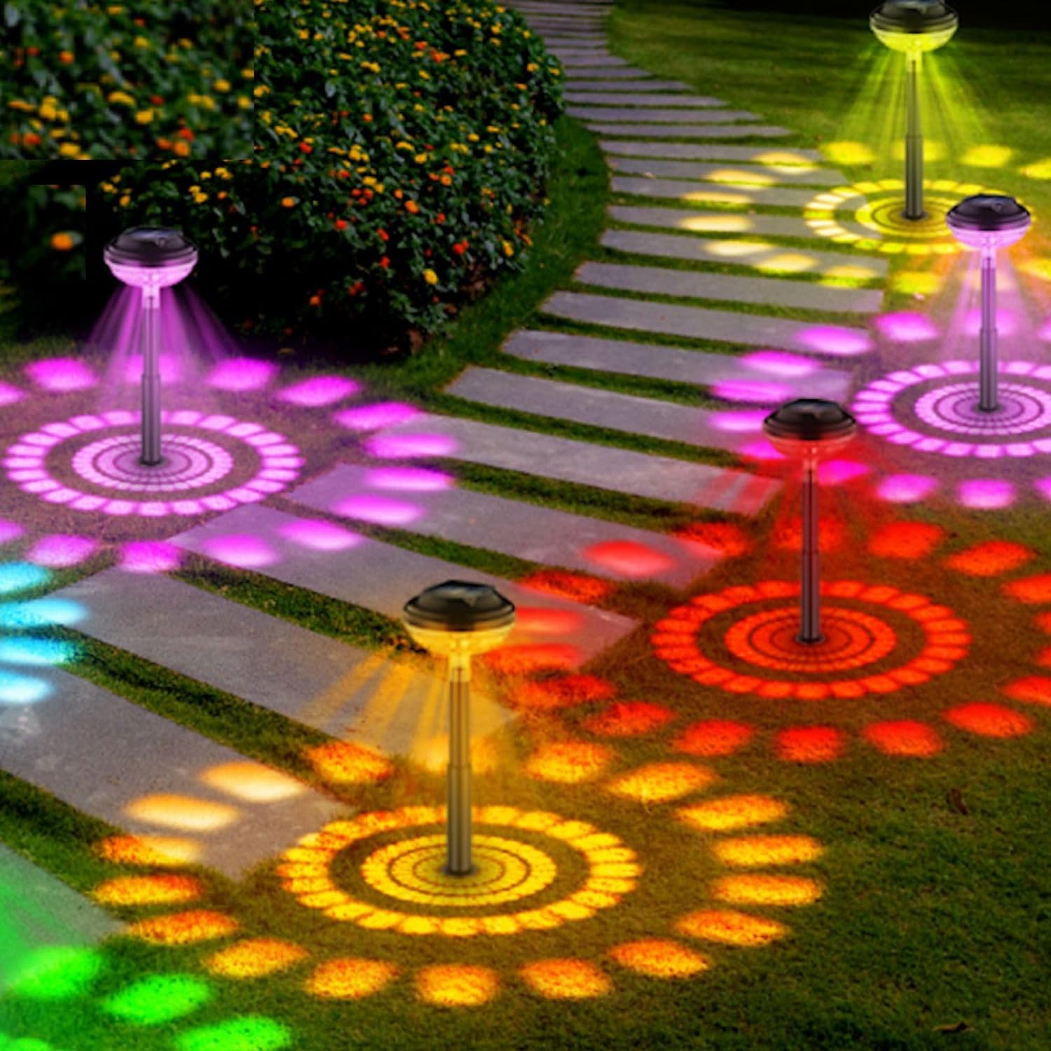 TaoTronics RGB Color Changing Garden Solar Lights