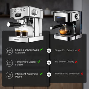 Dropship Geek Chef 20-Bar Espresso Machine With Milk Frother