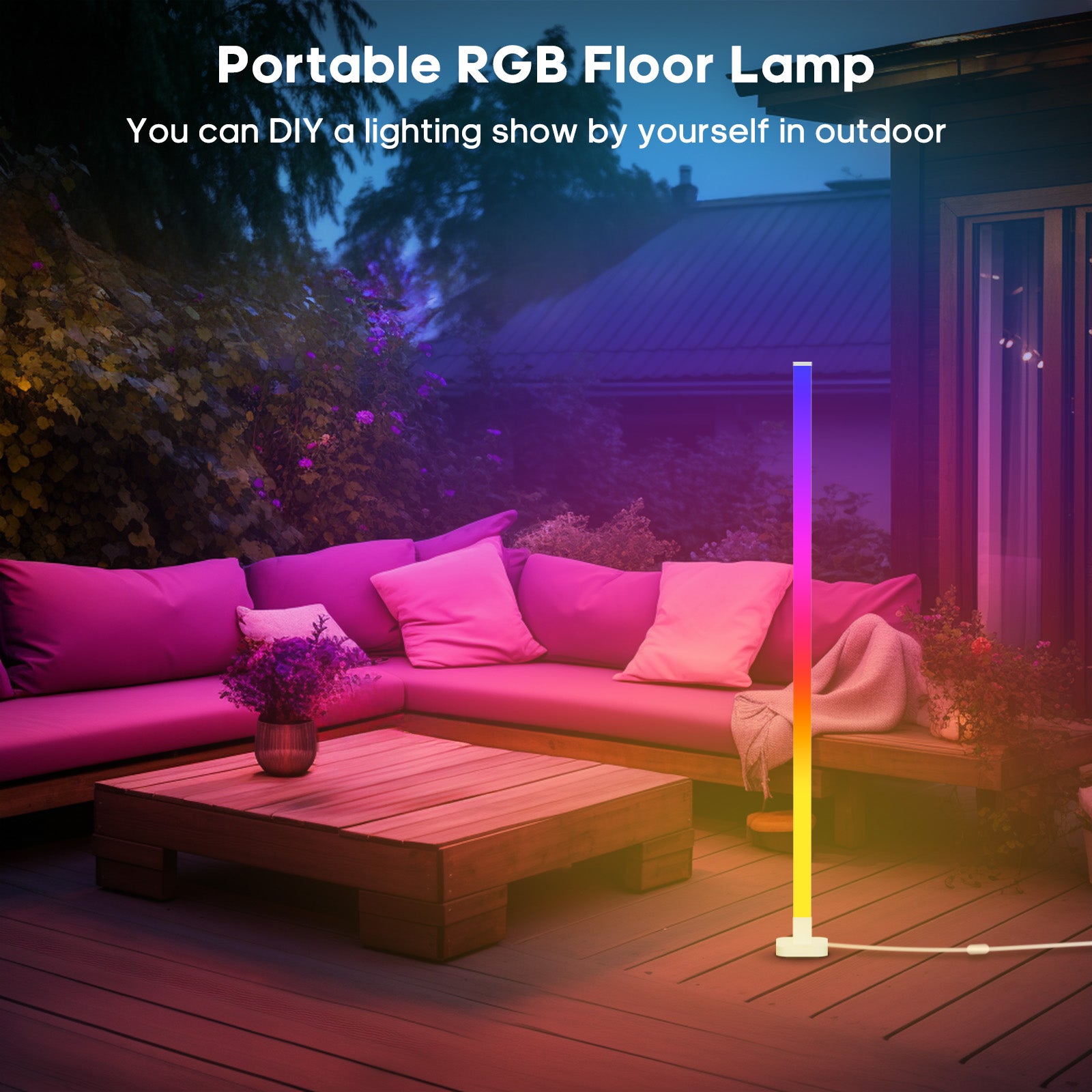 TaoTronics RGBIC Smart Floor Lamp NB-DL006 White