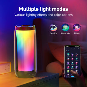 Sympa RGB Table Lamp, Smart Lamp Work with Alexa, LED Lamp with Bluetooth Speaker, Bedside Table Lamp