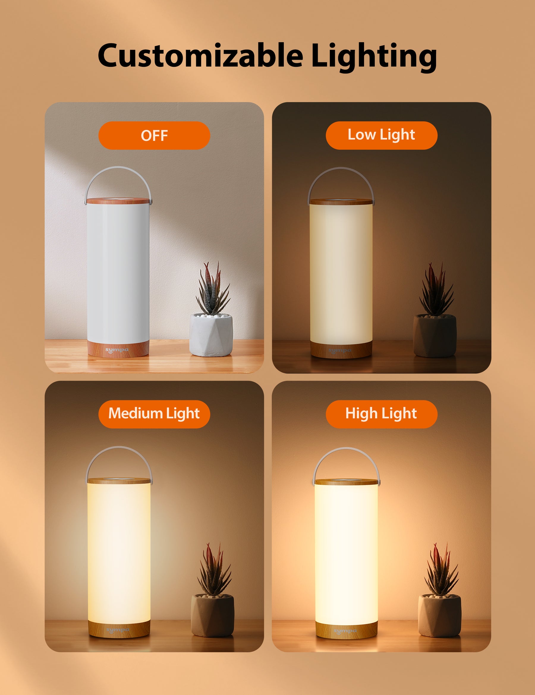 LED Table Lamp with Ultra-Portable Lamp with Smart Touch Sensor