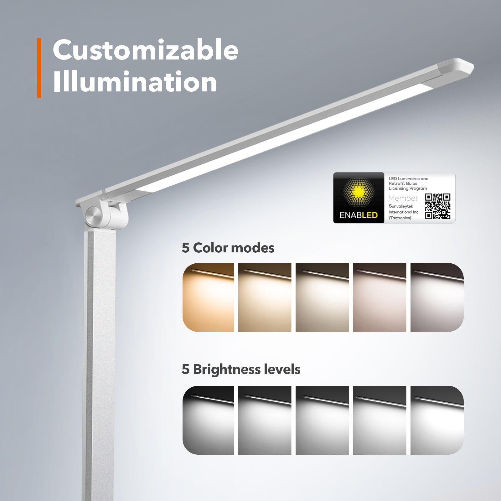 TaoTronics | Mercury L2 Ultrathin-6000K LED Desk Lamp TT-DL19