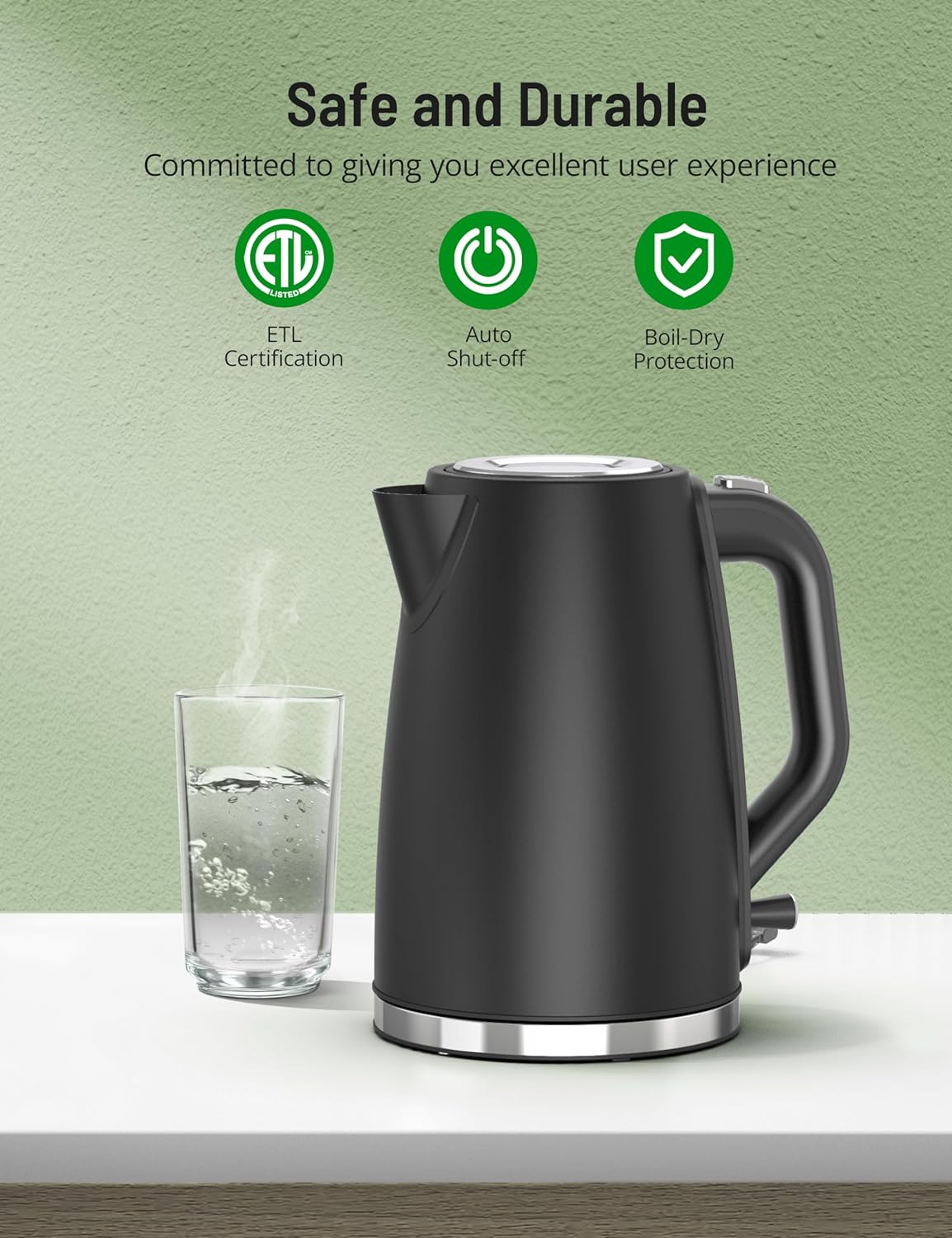 Dezin Electric Kettle, 1.5L BPA Free Double Wall Electric Water Kettle –  Dezin Direct