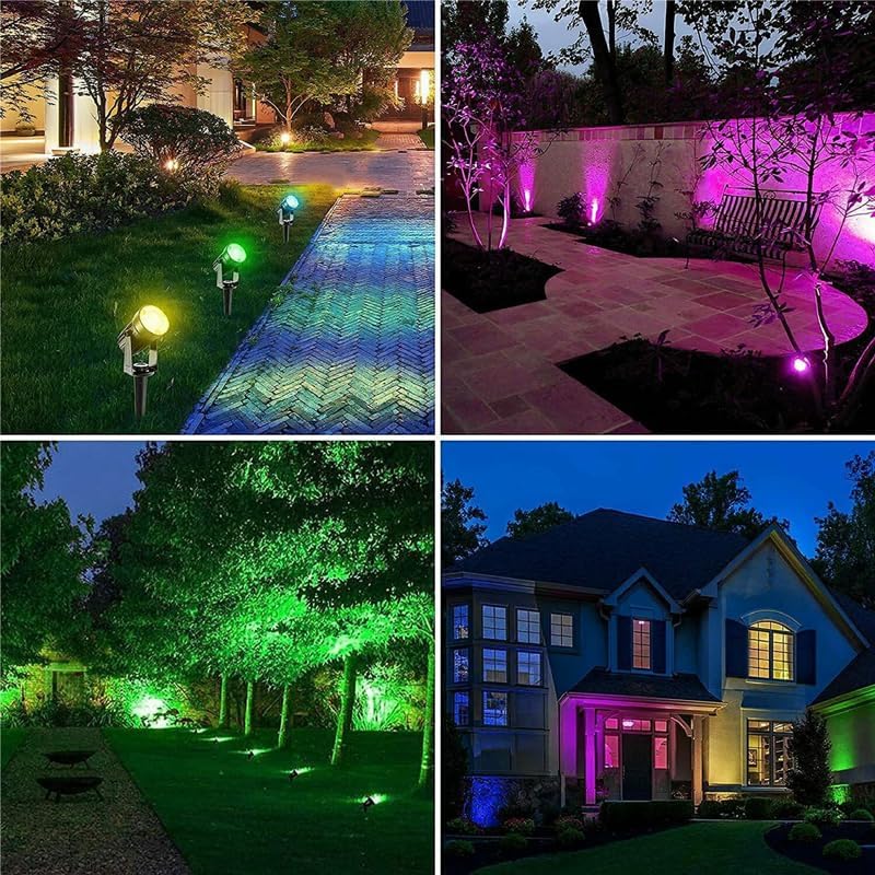 TaoTronics Outdoor Spot Lights , IP65 Waterproof Outdoor Lights RGB Color Changing Spotlight