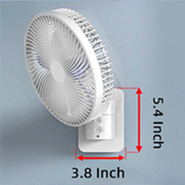 8” Small Wall Mount Fan with Remote Control, 90°Oscillating, 4 Speeds, Timer