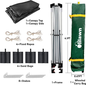 10x10 Canopy Pop up Canopy OLILAWN, Canopy Tent 10x10 with UPF 50+ Waterproof