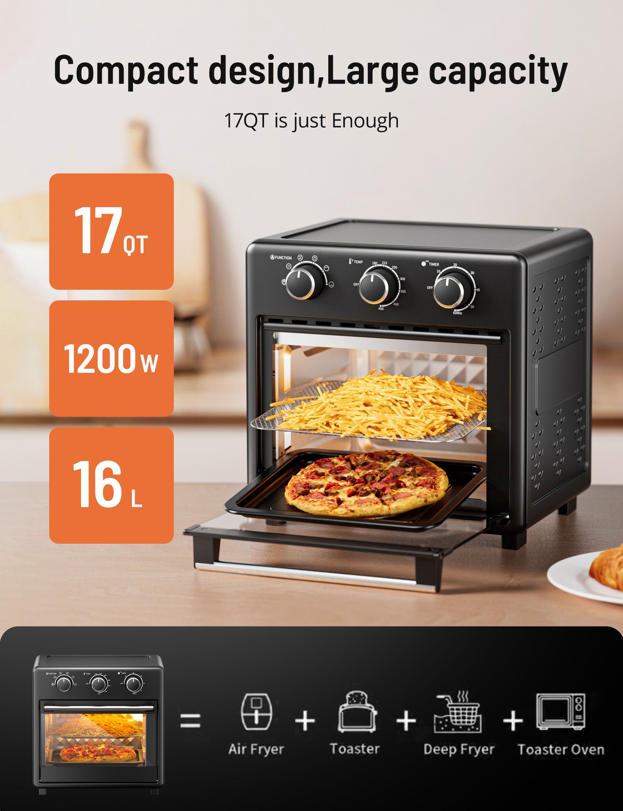 TaoTronics | 17QT 11-in-1 Air Fryer NB-AF002