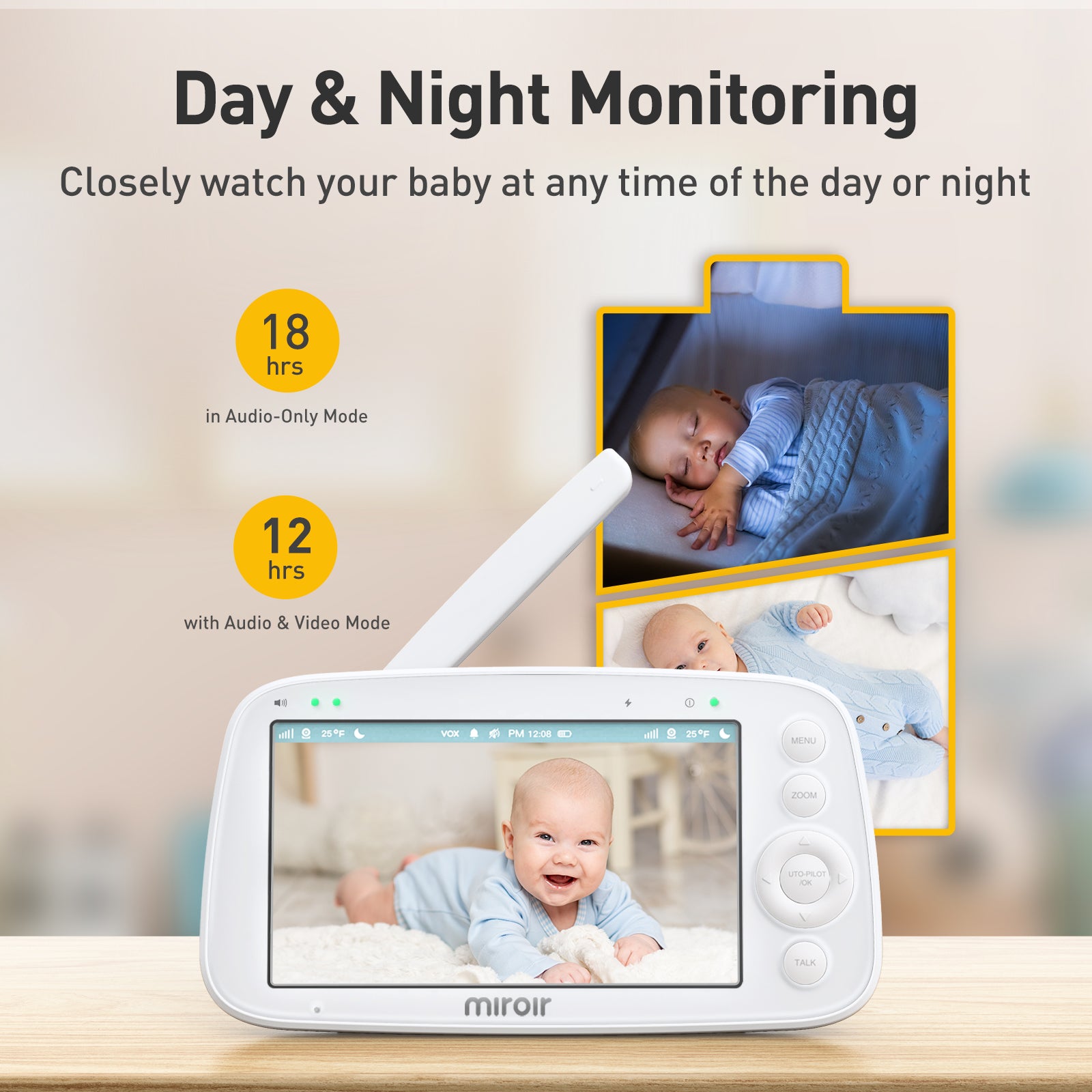 TaoTronics x Miroir Baby Monitor 5 inch 720P HD Display MR-IH001