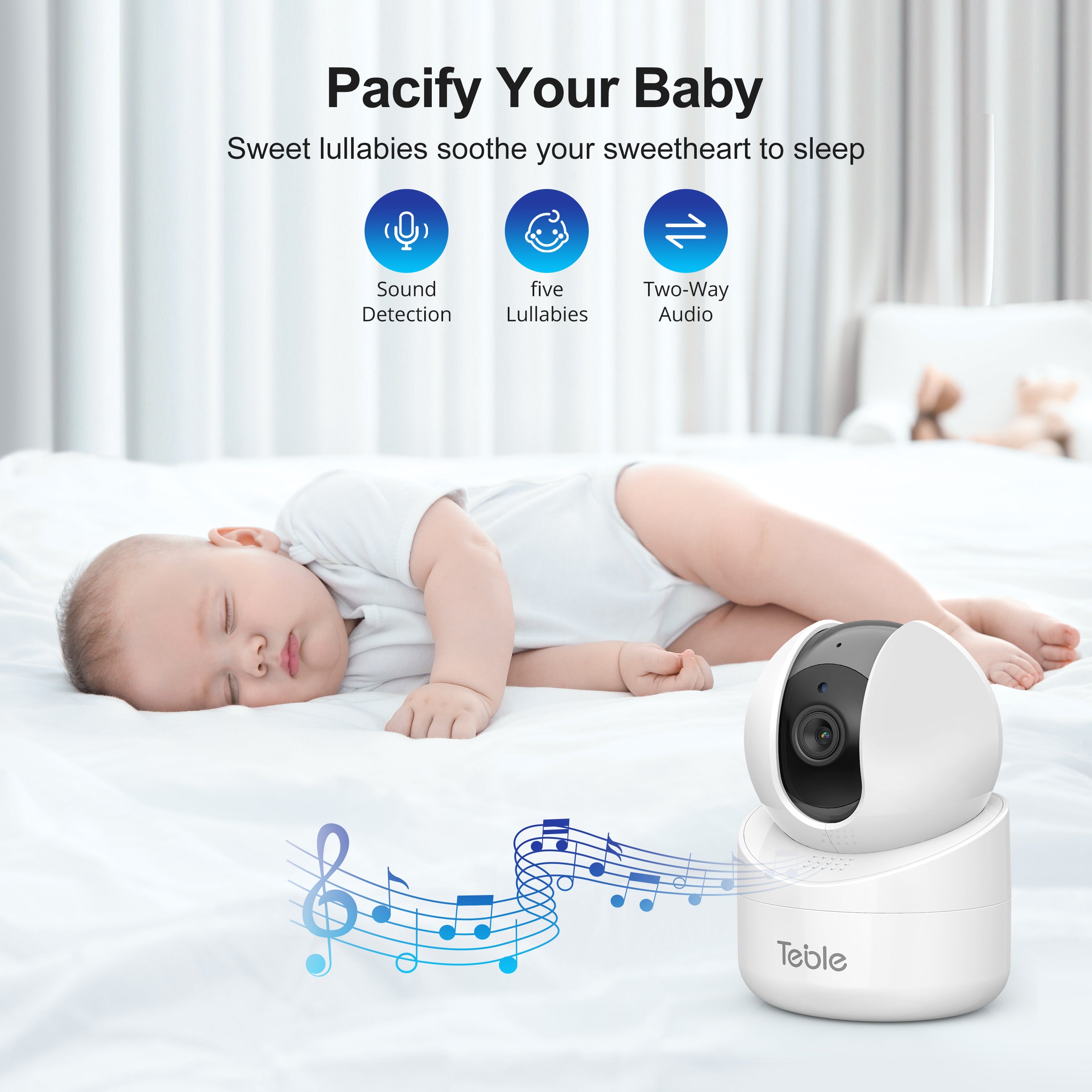 TaoTronics x Teble Baby Monitor 5.5 inch 720P HD Display TB-IH001