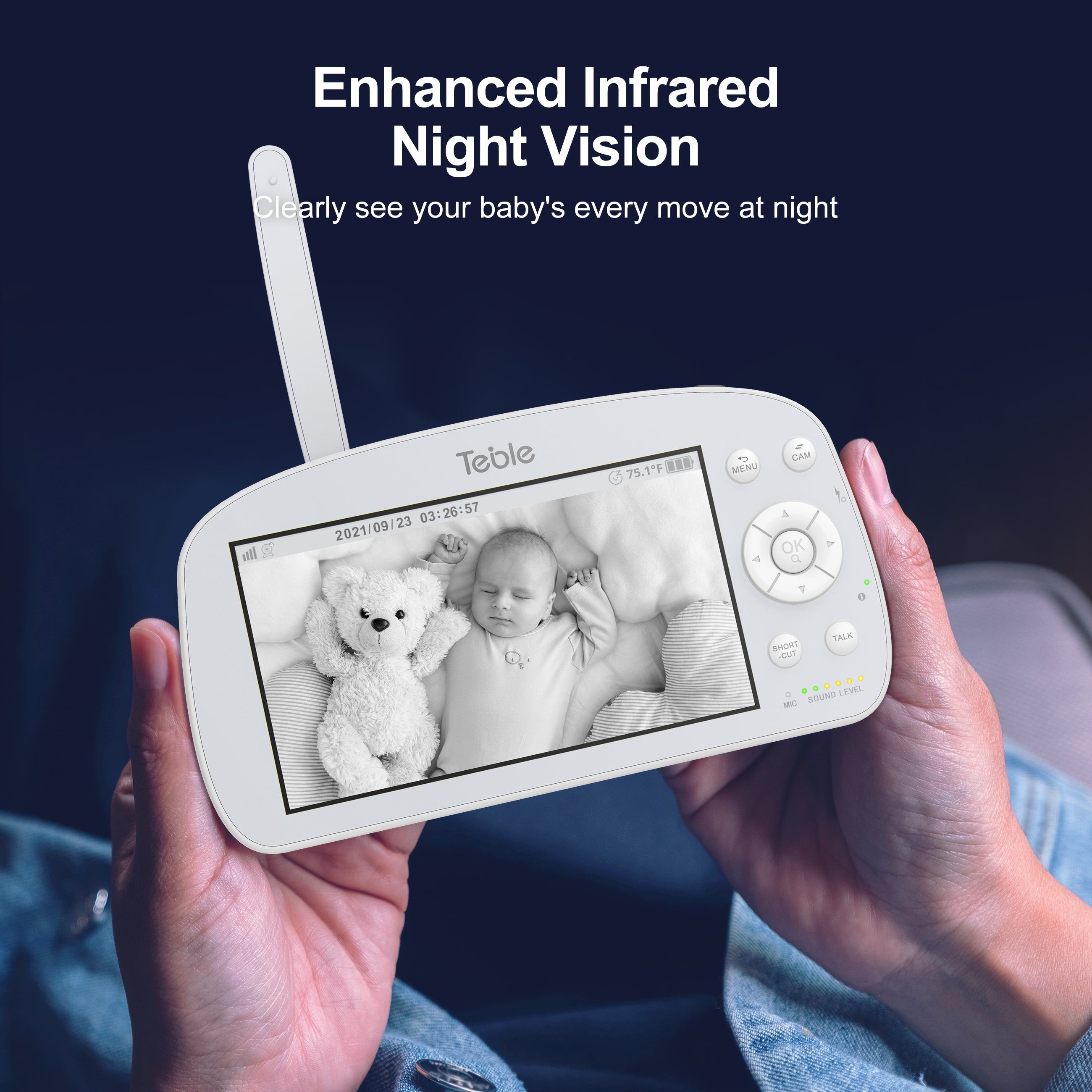 TaoTronics x Teble Baby Monitor 5.5 inch 720P HD Display TB-IH001