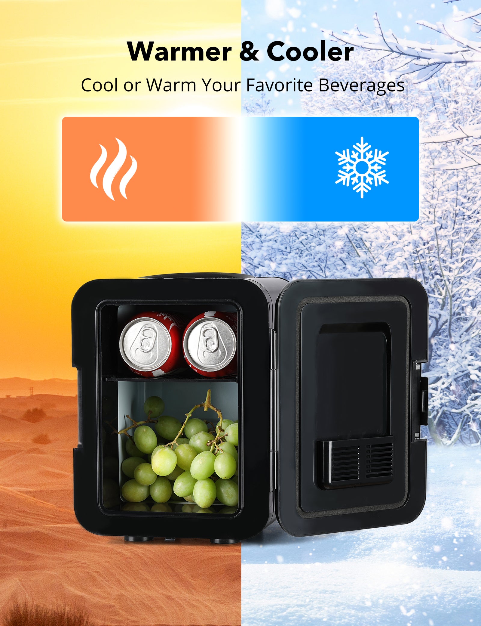 TaoTronics | 4L Portable Cosmetic and Beverage Mini Fridge TT-EF002