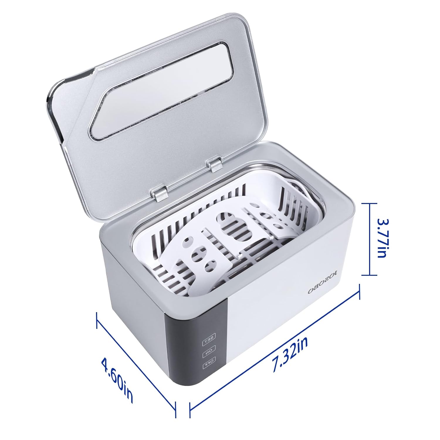 Ultrasonic Jewelry Cleaner, Ultrasonic Cleaner Machine with Digital Timer and 304 Stainless Steel Tank