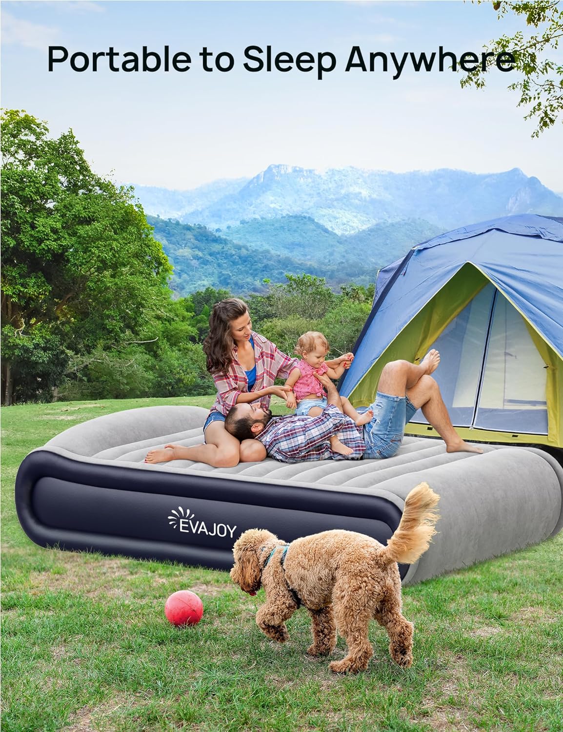 Evajoy Inflatable EJ-HF021 Outdoor Family Large Pool for Toddlers, Kids, Adults