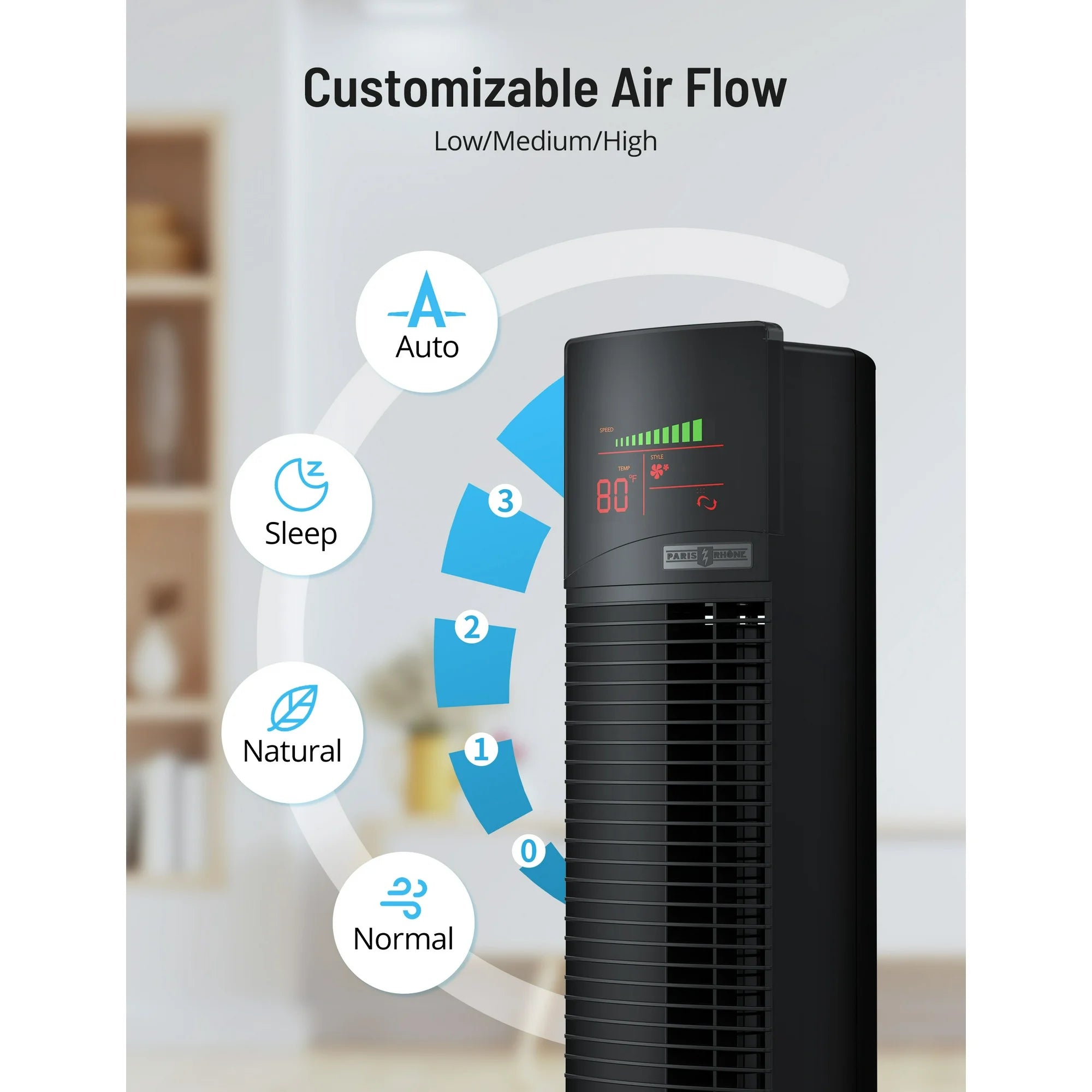 Paris Rhone Tower Fans with APP Control/Remote PE-TF002