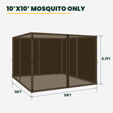 OLILAWN 10' x 12' Gazebo Universal Replacement Mosquito Netting,  Outdoor 4-Panel Sidewall Curtain