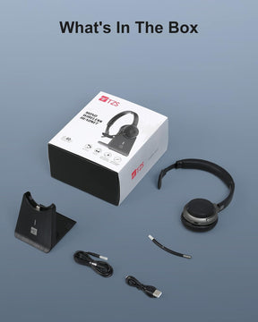 Trucker Bluetooth Headset - ENC Noise Cancelling, Mute Button Mic, V5.0, Handsfree - Driving/Business/Office