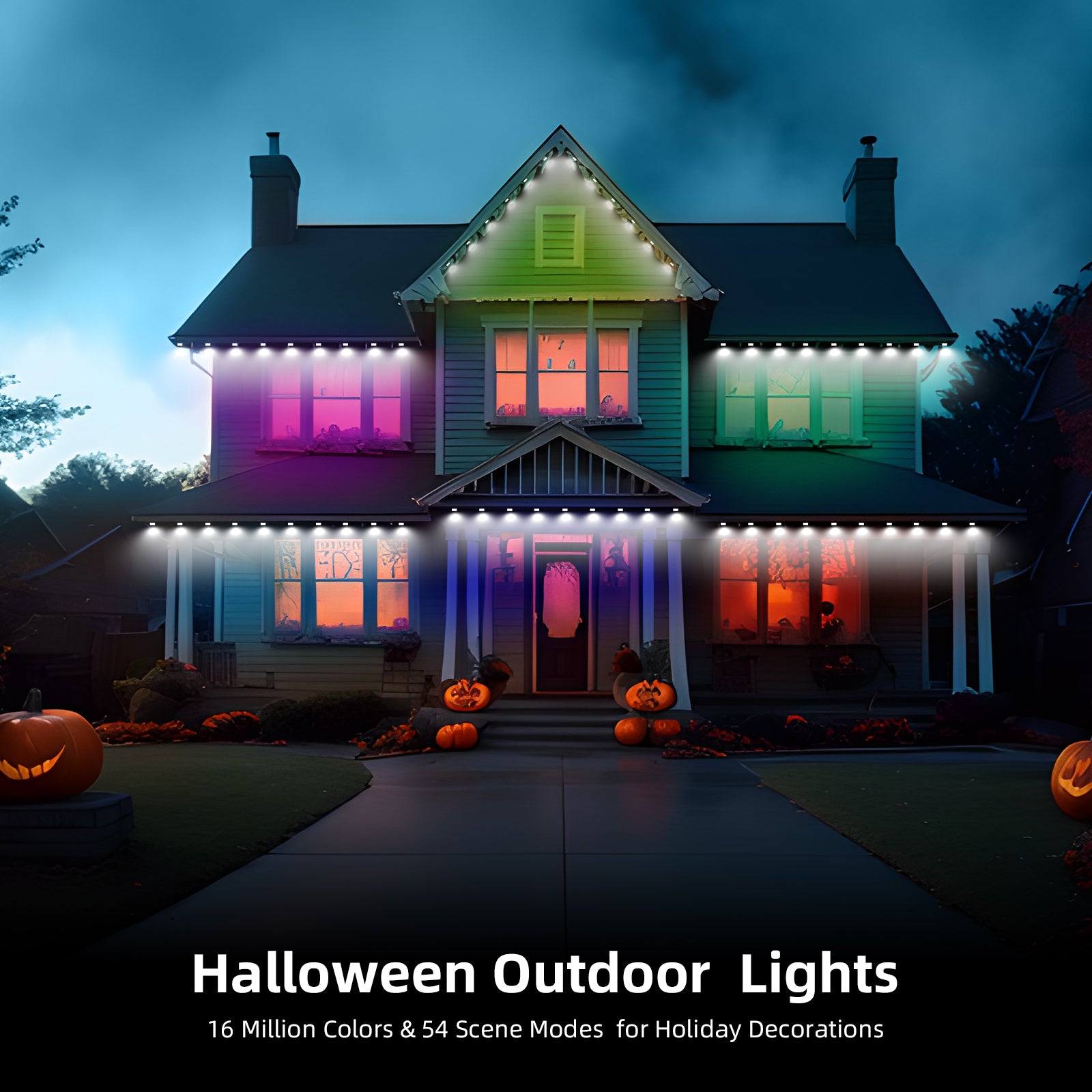TaoTronics RGBIC Smart Permanent Outdoor Flood Lights 100ft NB-OL013