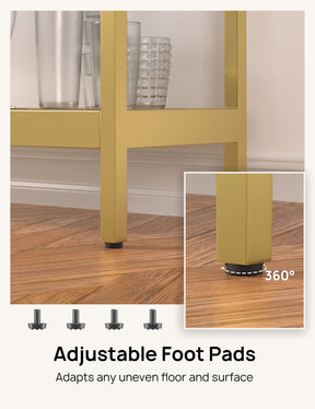 Cyber Monday Evajoy Console Table, 35" Entryway Table with 3 Tiers, Foyer Tables, Open Glass Sofa Table 2023