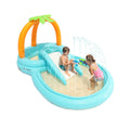 Evajoy Inflatable Spray Kiddie Pool with slide for kids  WM