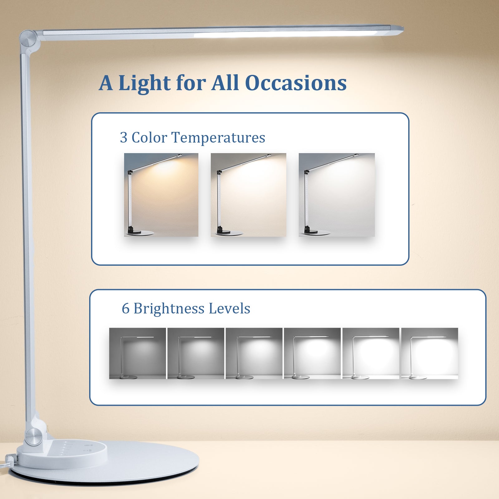 TaoTronics TT-DL22 LED Desk Lamp with USB Port