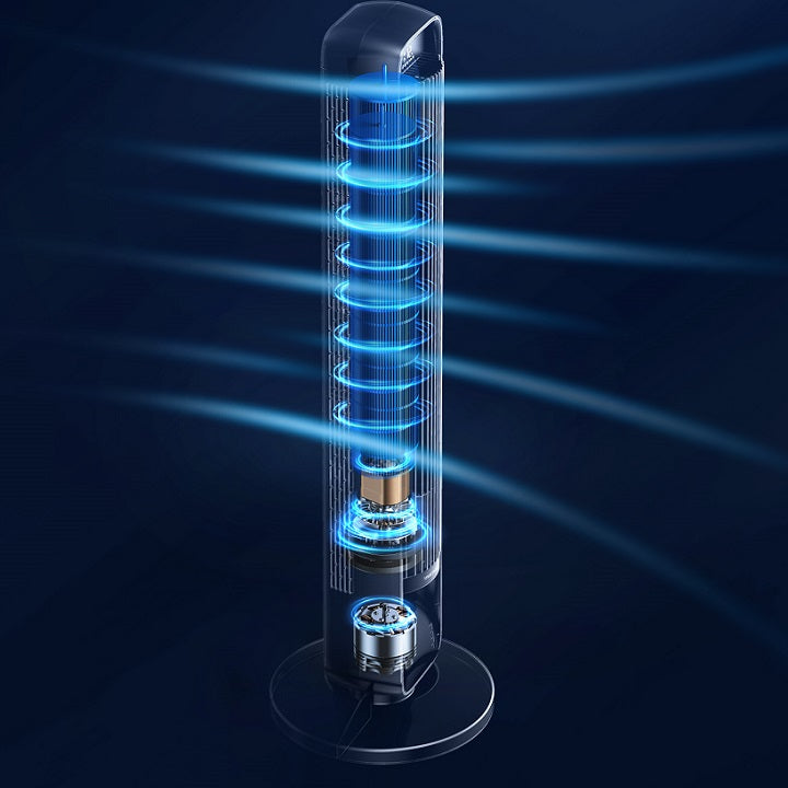 Tower Fan, 42”90° Oscillating Fan, DC Motor with 28dB, 12 Speeds, 4 Modes, Night Light, 12H Timer, LED Display, Quiet Portable Bladeless Fan with Remote for Bedroom, Living Room & Office