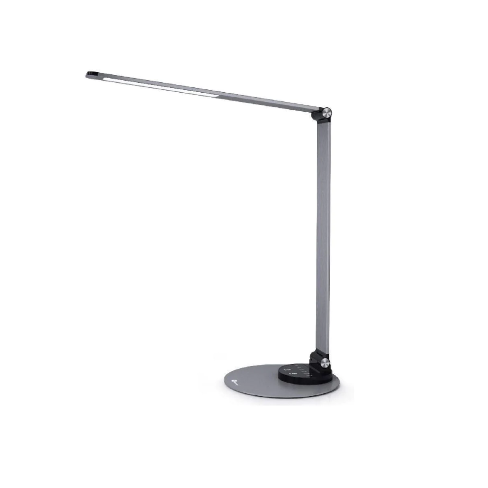 Ultrathin LED Desk Lamp 22 Luxury Reflective Pure Aluminum-Alloy Adjustable Dimmable with Stable Charging Port