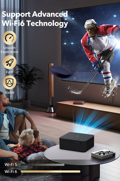 TaoTronics | Smart 4K Projector Google TV Wi-Fi 6 Auto Adjust TT-SP011