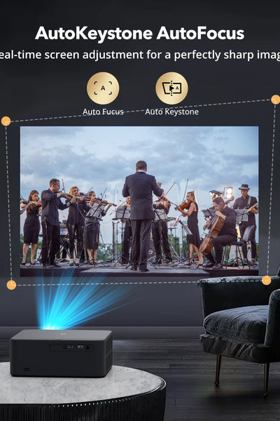 TaoTronics | Smart 4K Projector Google TV Wi-Fi 6 Auto Adjust TT-SP011