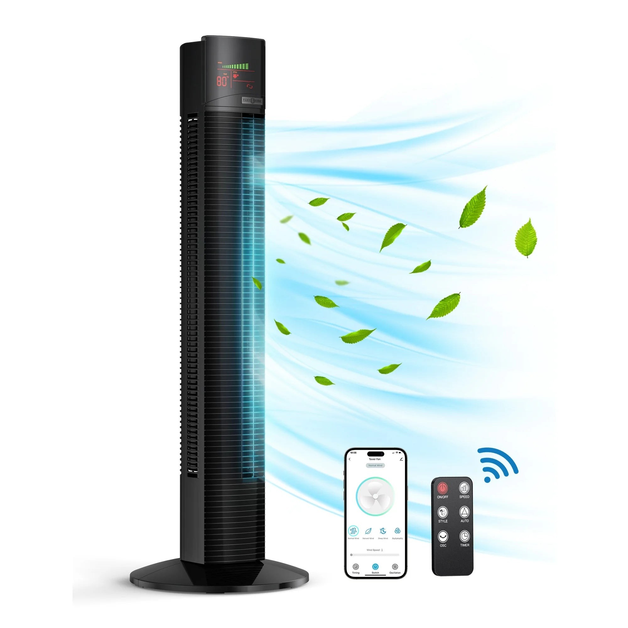 Paris Rhone Tower Fans with APP Control/Remote PE-TF002