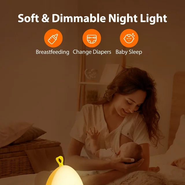 Chick Light, VAVA Nursery Night Light with Touch Control, Portable Rechargeable Bedside Lamp for Breastfeeding