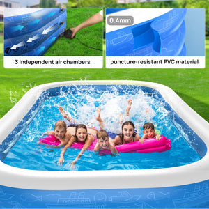 Evajoy Inflatable EJ-HF021 Outdoor Family Large Pool for Toddlers, Kids, Adults  WM-