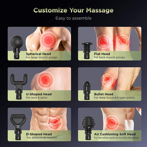 Massage Gun, Portable Deep Tissue Percussion Massager with 20 Adjustable Speeds-TaoTronics