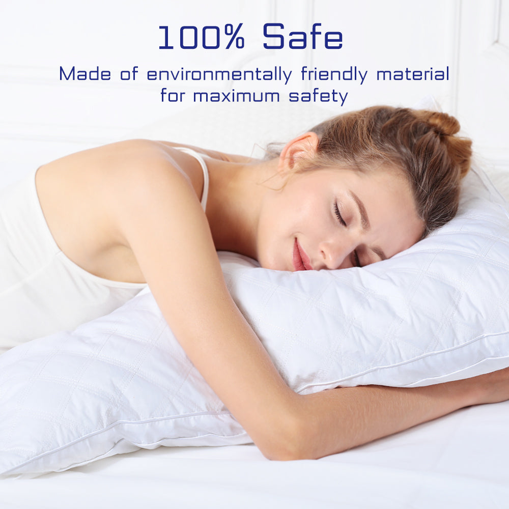 4-Pack Hypoallergenic Down-Alternative Bed Pillow Queen