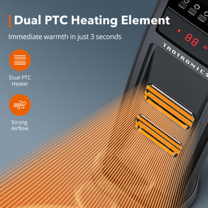 Taotronics TT-HE008 Dual PTC 1500W Portable Electric Heater Remote Control (OPEN BOX) DI35