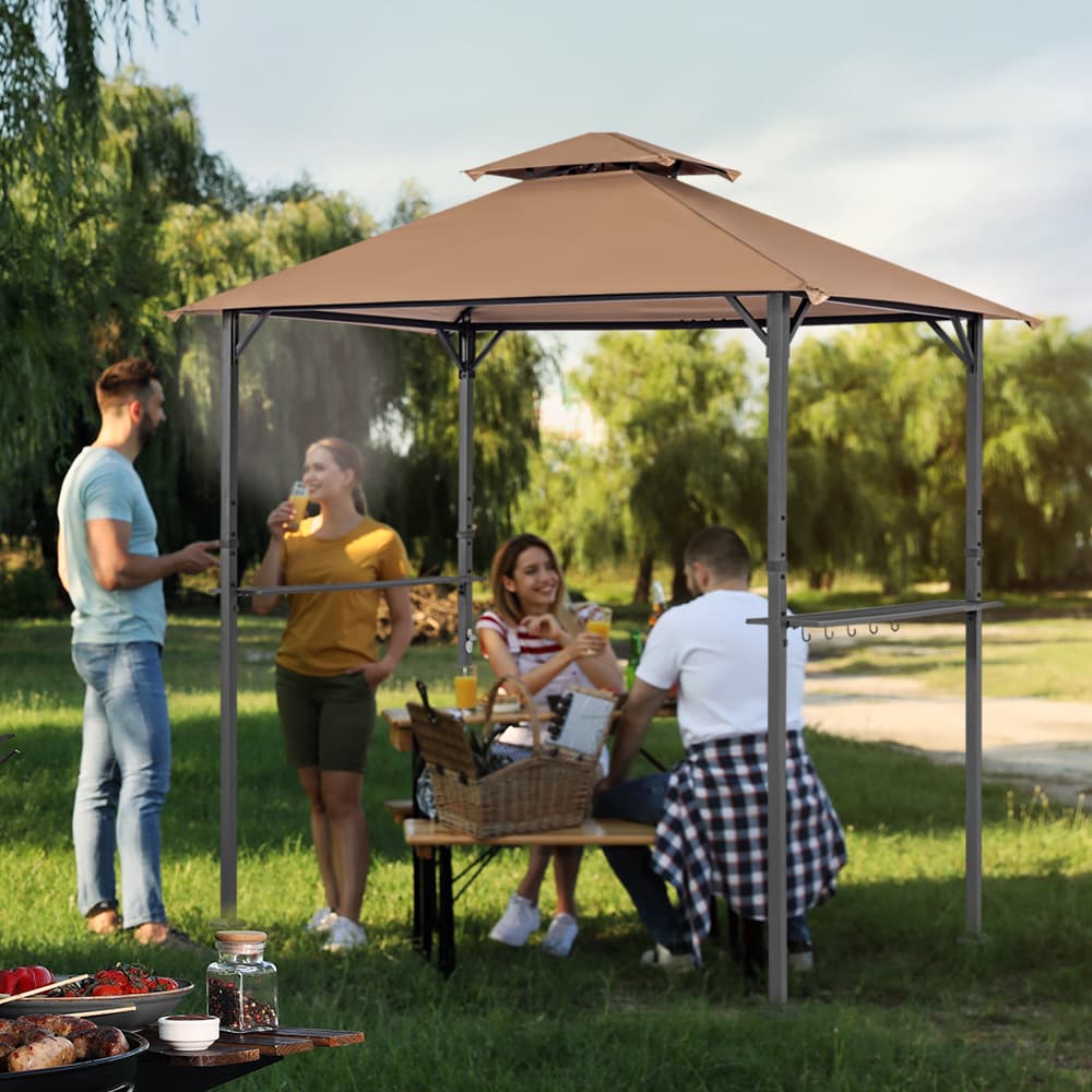 OLILAWN 8' x 5' Grill Gazebo, BBQ Gazebo Canopy for Outdoor Grill, Booarbecue Canopy