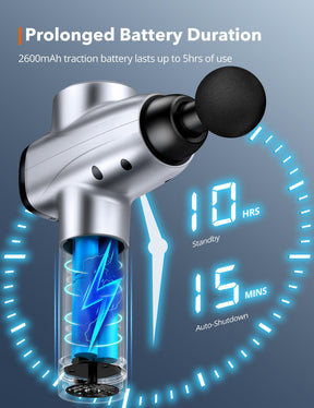 Muscle Massager Deep Tissue Massage Gun with 10 Speeds 6 Heads-TaoTronics