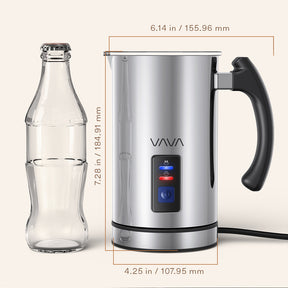 VAVA Stainless Steel Milk Steamer with Hot & Cold Milk Functionality
