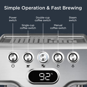 Geek Chef Espresso Machine,20 bar espresso machine with milk frother for latte,cappuccino