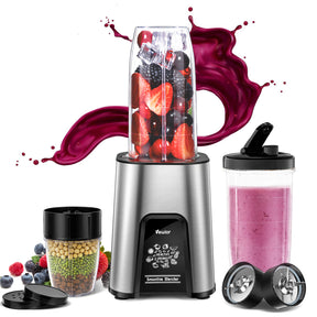 VEWIOR 1000W Personal Blender for Smoothies and Shakes, 11-Piece Set with To-Go Cups and Lids