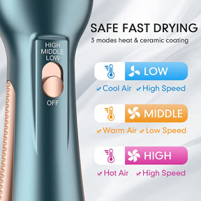 KINGA Hair Dryer Brush In One Blow Dryer Brush Professional Quality Hot Air Brush