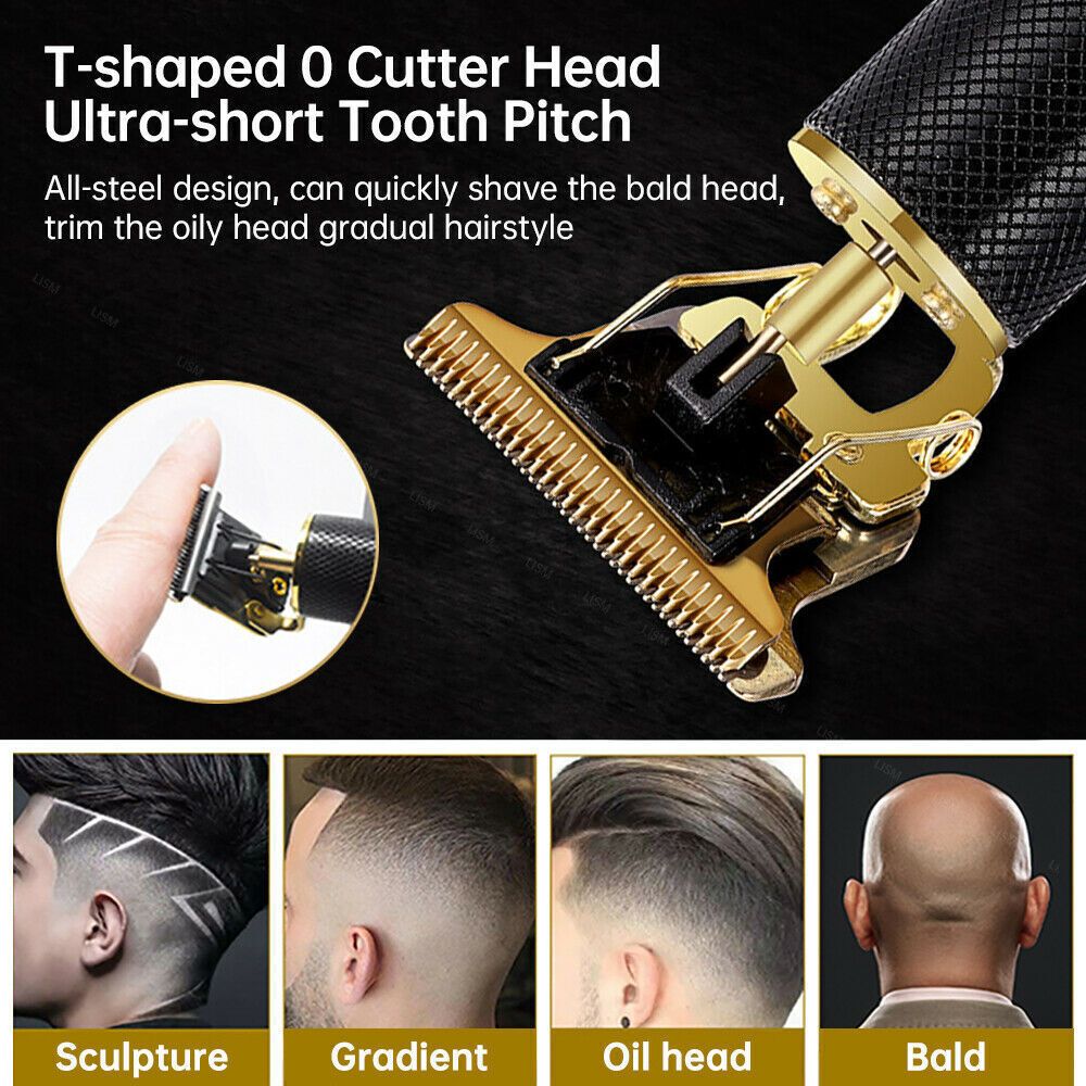 Professional Trimmer Hair Clippers Cutting Beard Cordless Barber Shaving Machine