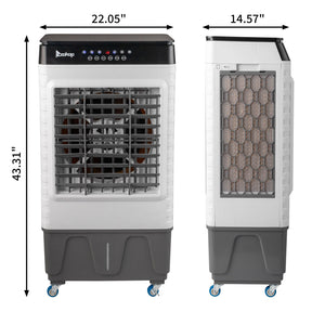 3-in-1 Portable Evaporative Cooler - 2940CFM, Remote Control, 450 Sq.ft, 13.2 Gal, 3 Speeds, 3 Modes, 12H Timer